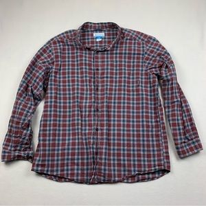 Columbia Shirt Mens XXL Red‎ Blue Plaid Button Up Pocket Casual Office Outdoor